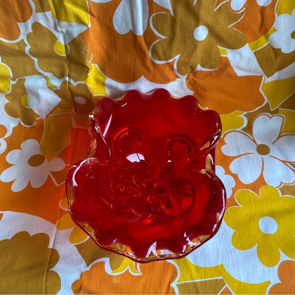 Vintage Chalet Art glass bowl candy dish MCM - Picture 3 of 12